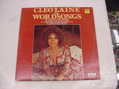 CLEO LAINE - SINGS WORDSONGS - ORIGINAL SIGNED